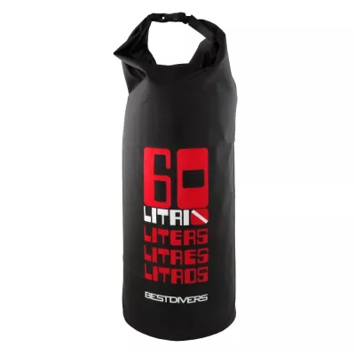 wasserdichter Seesack 60l, Dry Bag in schwarz