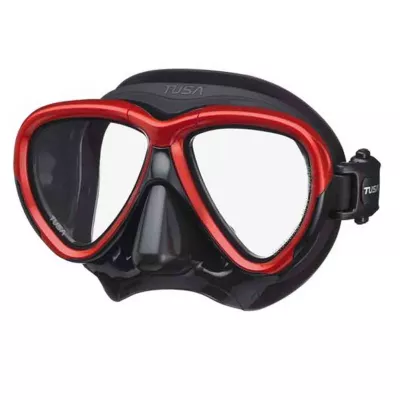 Tusa Intega Tauchmaske für jede Gesichtsform Schwarz Rot