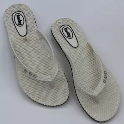Fashy Saint Tropez Pantolette Badeschuhe Flip Flop Weiss Gr. 36