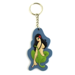 Schlüsselanhänger stolze Meerjungfrau aus Gummi