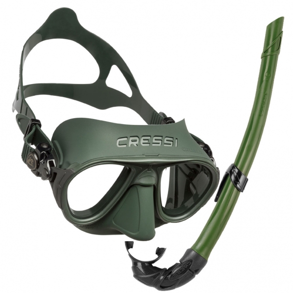 Schnorcheln Apnoe Brille Calibro Cressi Maske One Size Green Tauchmaske 